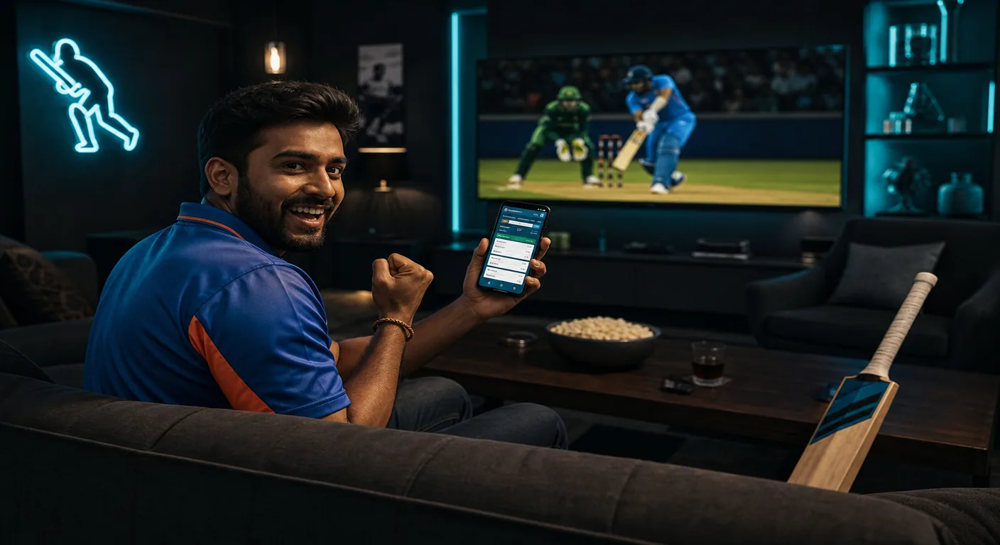 Sofa, phone lobby, cricket bat